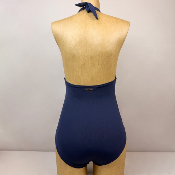 VINCE CAMUTO 1PC HALTER TIE SWIMSUIT IN NAVY - Picture 4 of 9